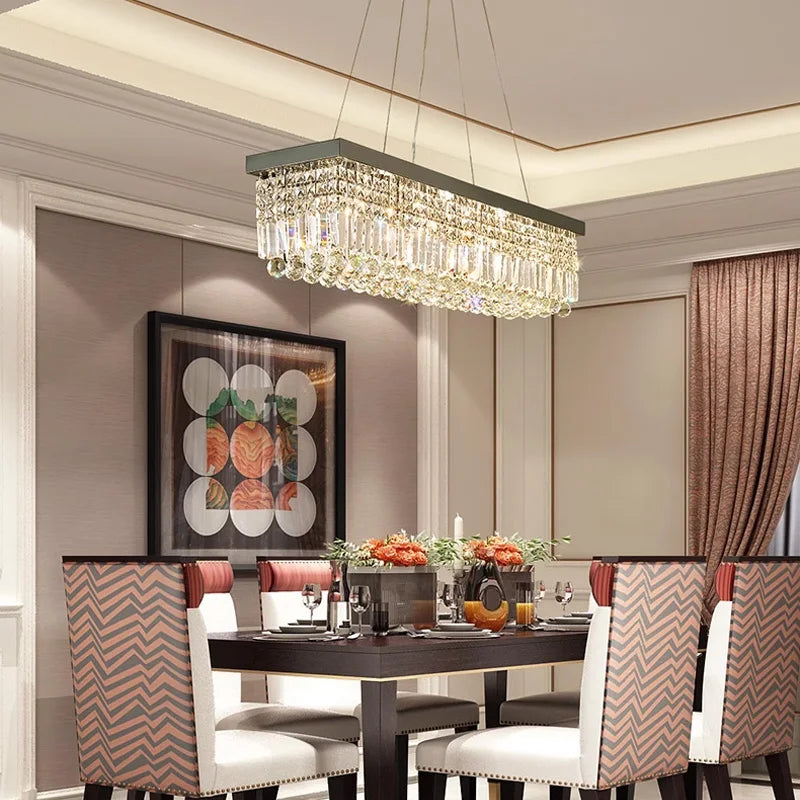 Afralia™ Crystal Chandeliers: Modern LED Ceiling Pendant Light for Elegant Home Decor