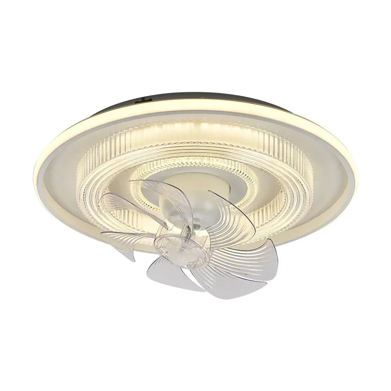 Afralia™ Dimmable LED Fan Lights Ceiling Lamp with Remote Control for Bedroom Living Room