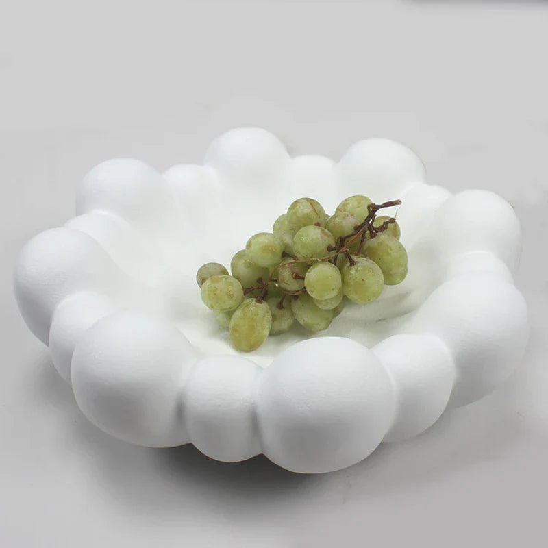 Afralia™ Geometric Petal Design Resin Organizer Bowl, Home Decor Figurine