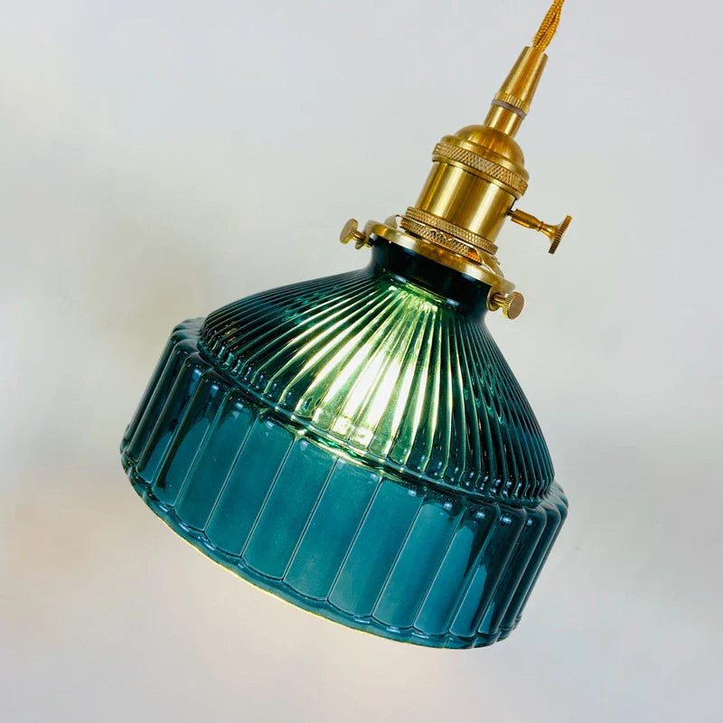 Afralia™ Glass LED Ceiling Chandelier: Modern, Pastoral Color, Small, Simple, Bedroom Lighting