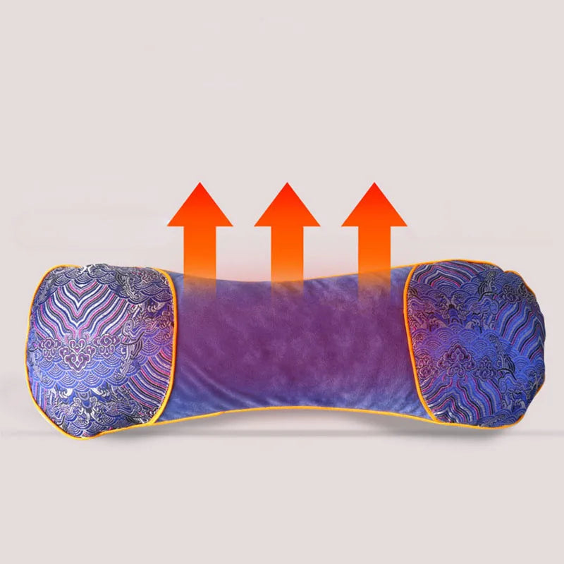 Afralia™ Velvet Wormwood Fill Pillow for Neck or Lumbar Pain Relief and Sleep Support