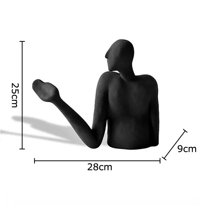 Afralia™ Abstract Character Resin Sculpture Desk Decoration for Modern Aesthetics