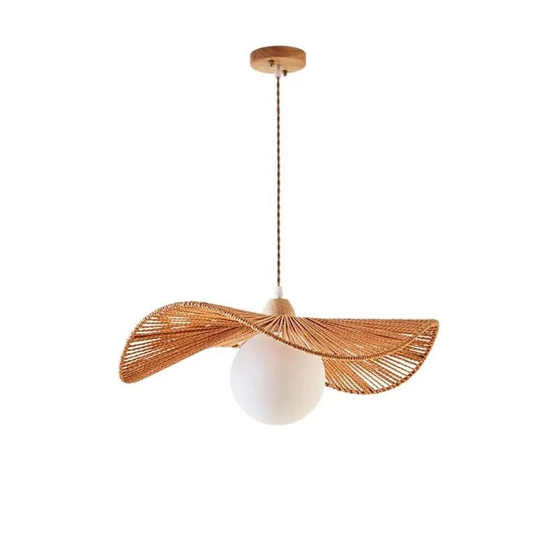 Afralia™ Rattan Chandelier: Nordic Minimalist Wabi Sabi LED Pendant Lamp for Home Décor