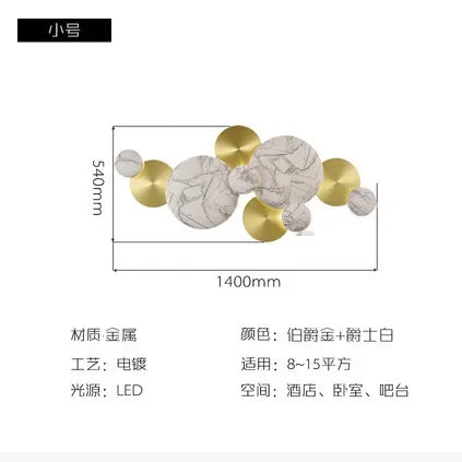 Afralia™ Postmodern LED Copper Disc Wall Lamp for Luxury Home Interior Lighting