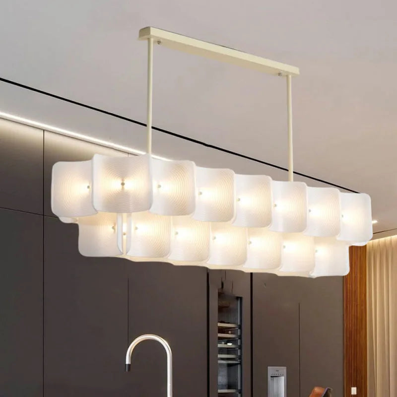 Afralia™ LED Chandelier: Modern Acrylic Kitchen Lighting Fixture with Changeable Dimming