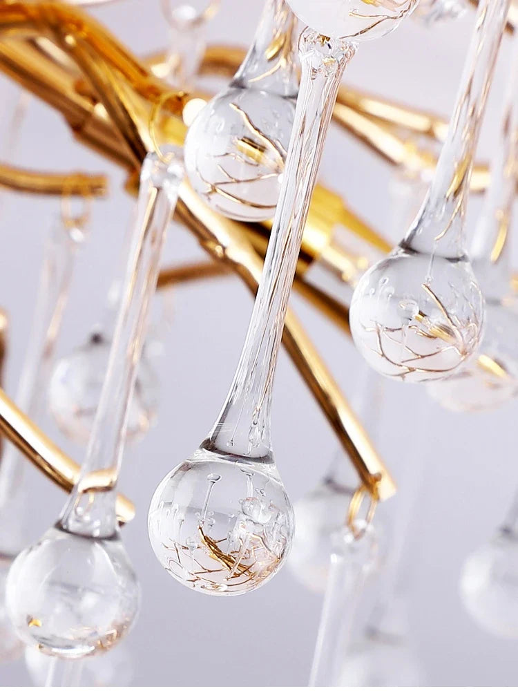Afralia™ Elegant Gold Crystal Chandelier for Modern Luxury Living Spaces