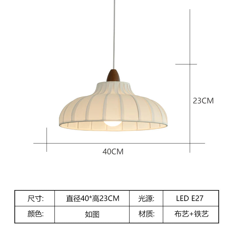 Afralia™ Nordic Fabric Lustre Chandelier LED Pendant Light Fixture