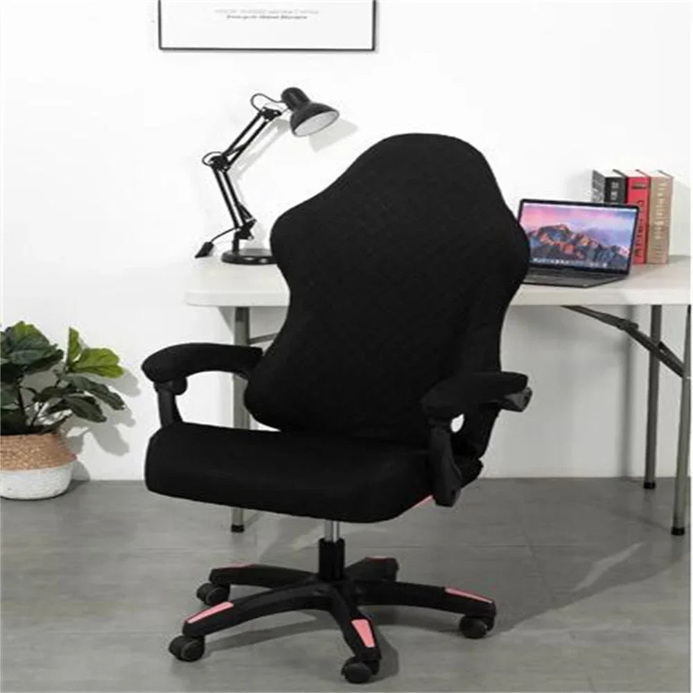Afralia™ High Back Armchair Cover: Elastic Accent for Office Computer Game Solid Chair