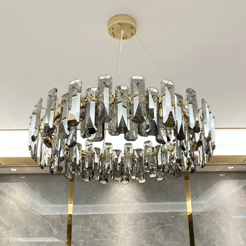 Afralia™ Crystal LED Chandelier for High-end Living Spaces