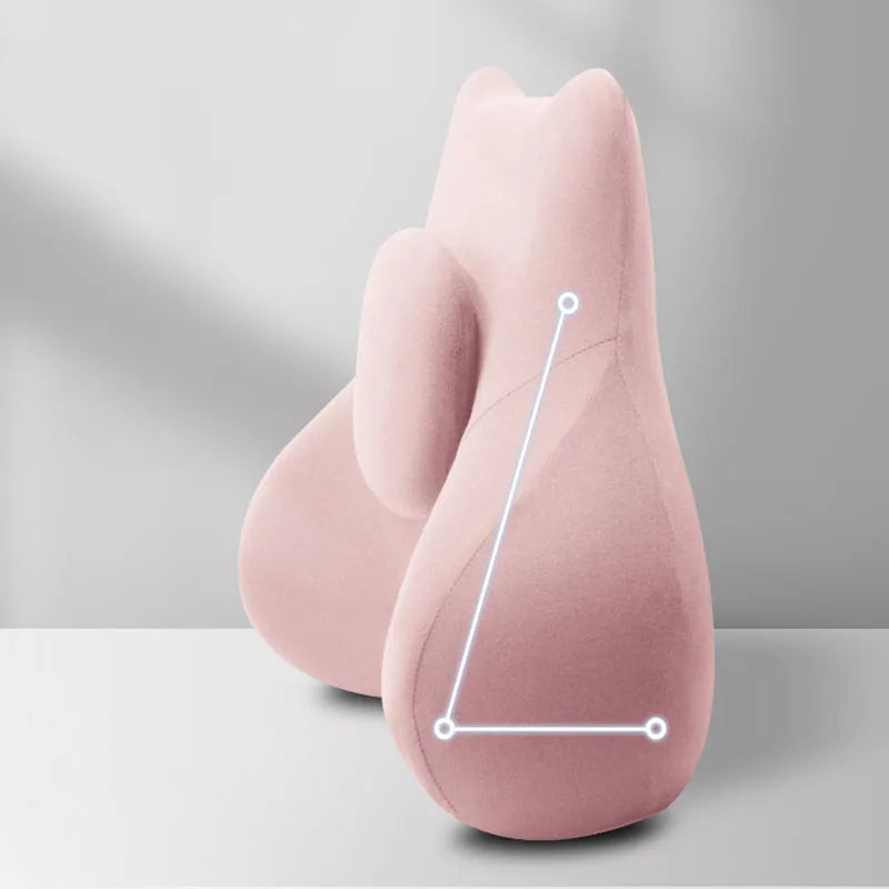 Afralia™ Memory Foam Lumbar Support Cushion for Office with Massage Convex Design