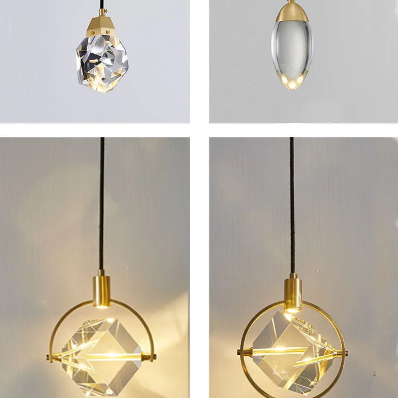 Afralia™ Crystal LED Pendant Lights for Home Decor Lighting