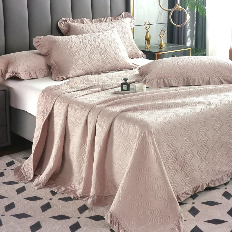 Afralia™ Silky Eucalyptus Fiber Quilted Bedspread for Cool Sleep