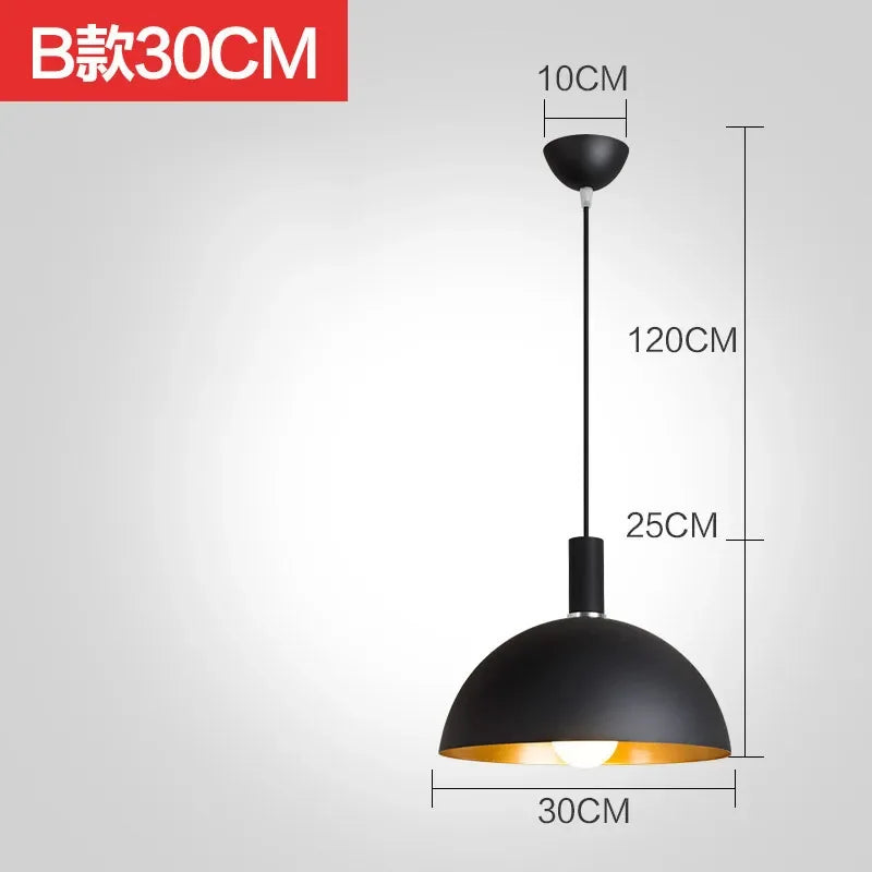 Afralia™ Nordic Vintage Industrial E27 Pendant Light Chandelier for Living Room and Kitchen