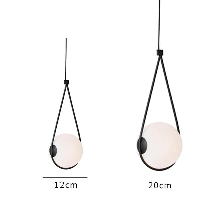 Afralia™ Nordic Glass Ball Pendant Lamps Water Drop LED Light Fixtures for Home Decor