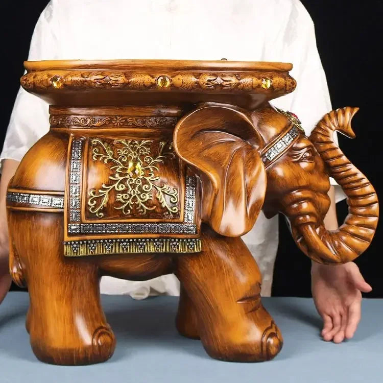 Afralia™ Elephant Wealth Attracting Ornaments Stool