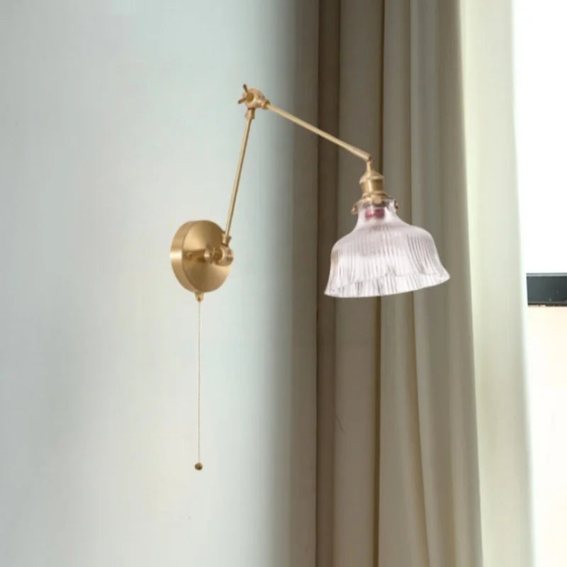 Afralia™ Glass LED Wall Lamp for Living Room Bedroom Mirror Bathroom - Nordic Minimalism