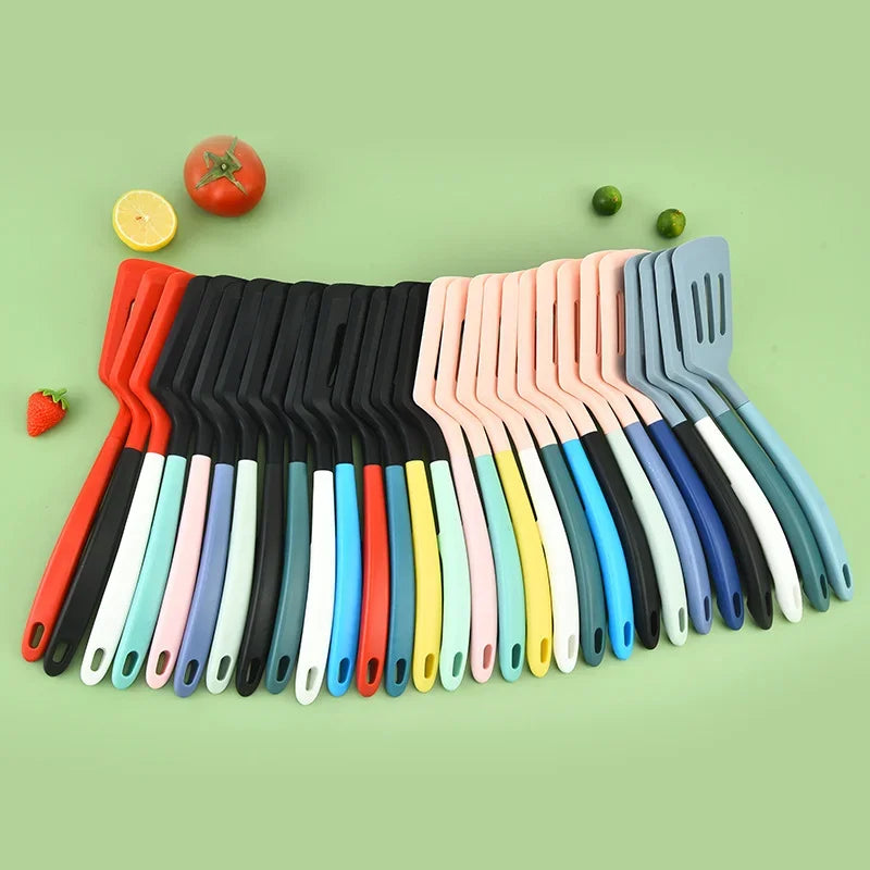 Afralia™ Silicone Kitchen Utensils Set for Cooking - Large Turner, Spatula, and Fish Frying Shovel