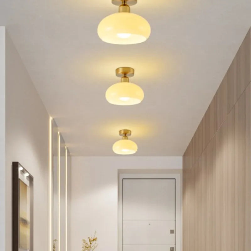 Afralia™ Gold LED Ceiling Light for Home Hotel Bedroom Living Room - Modern Lighting Fixture