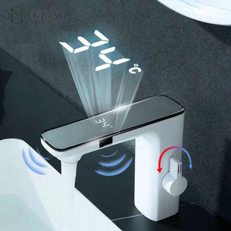 Afralia™ Smart LCD Display Basin Faucet with Temperature Sensing Feature is the new title.