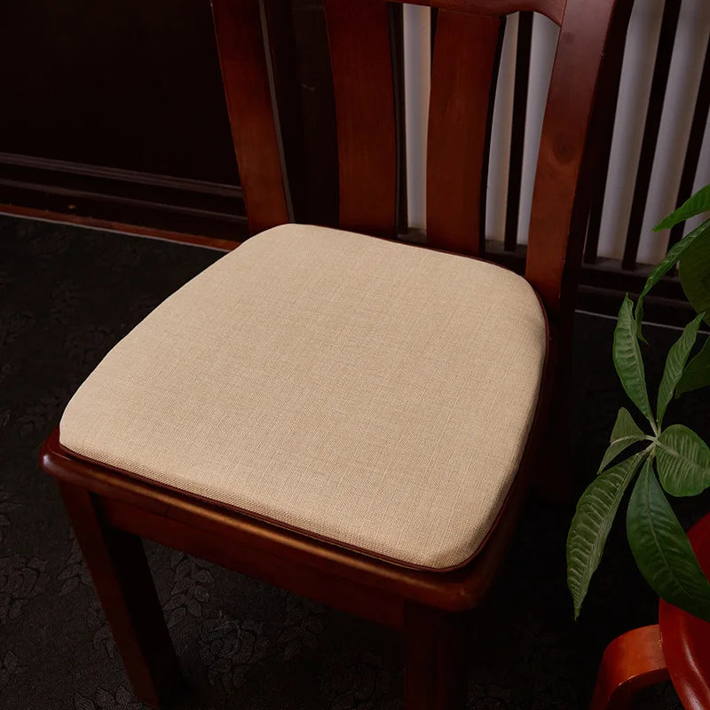 Afralia™ Flax Chair Cushion: Non-slip Horseshoe Seat Cushion with Strap, Removable & Washable