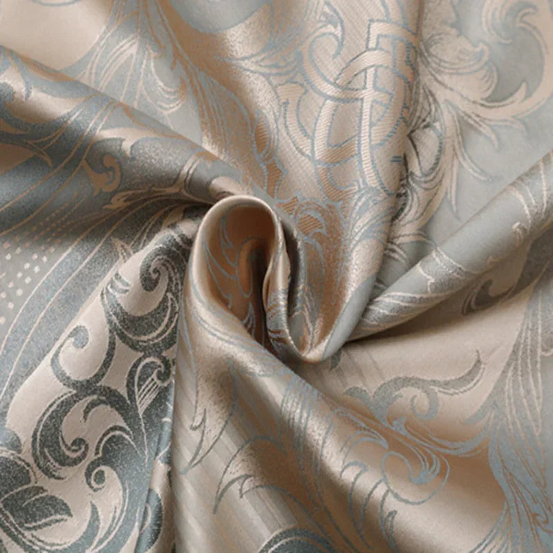 Afralia™ European Satin Jacquard Duvet Cover Set - Smooth & Luxurious Summer Bedding Kit