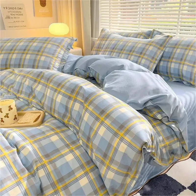 Afralia™ Small Floral Cotton Bedding Set for Soft Skin-Friendly Duvet Cover Sets