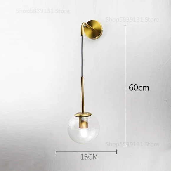 Afralia™ Glass Ball Wall Lamp - Nordic Retro LED Lighting Fixture