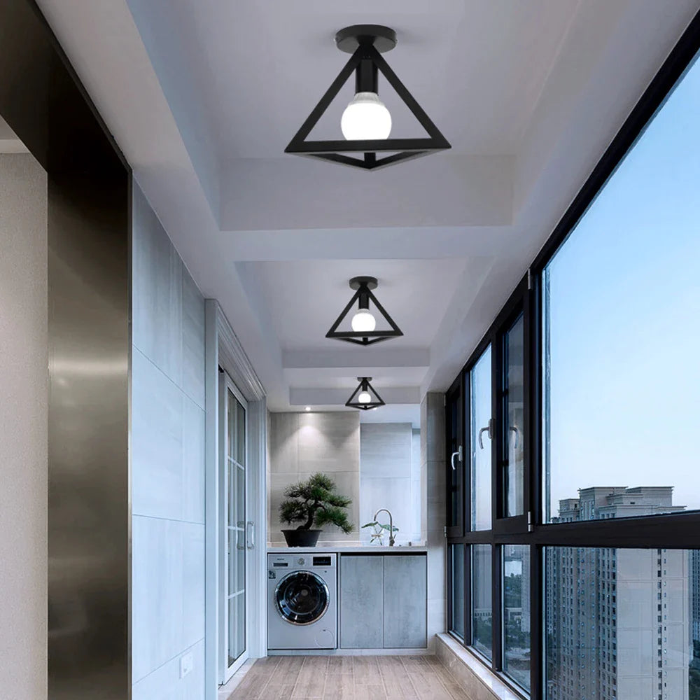 Afralia™ Modern Nordic Black Ceiling Light for Home Decor, E27 Loft Lamp Shade