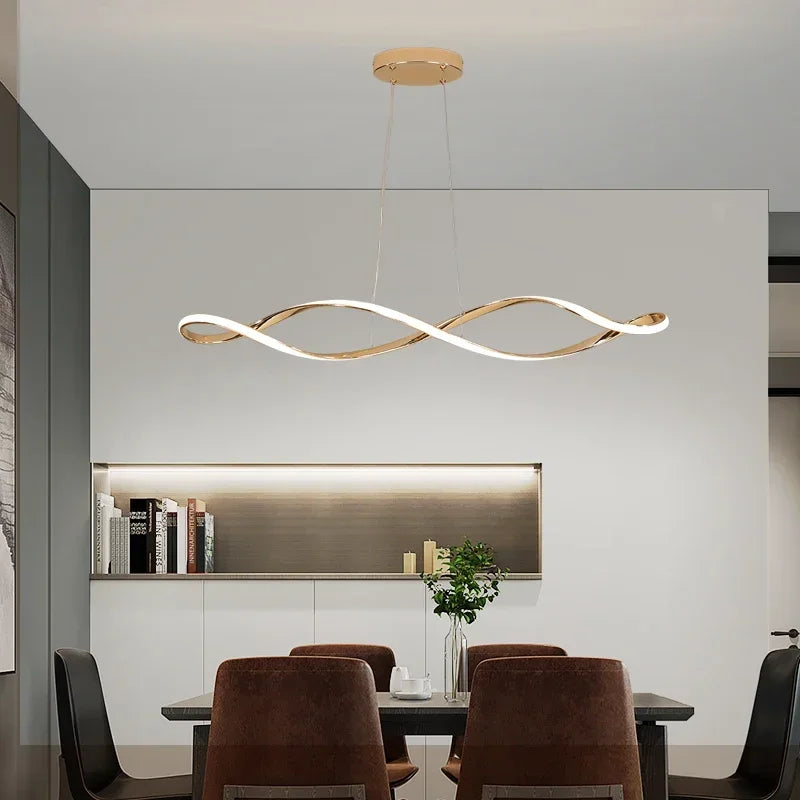 Afralia™ LED Pendant Light: Modern Hanging Lamp for Living Dining Room Kitchen Bar Loft