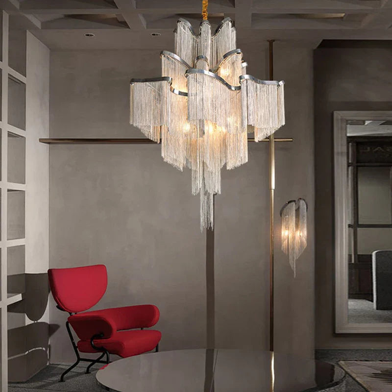 Afralia™ Modern Luxury Tassel Chandelier for Home Decor Lighting