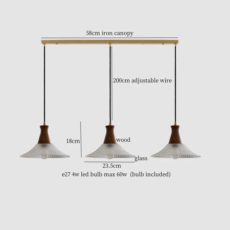 Afralia™ Vintage Glass LED Pendant Lights: Bedroom Living Room Hanging Lamp Lighting