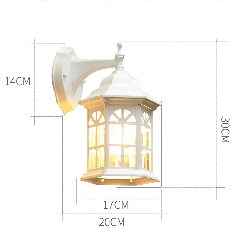 Afralia™ Vintage Outdoor LED Wall Sconce E27 Lamp