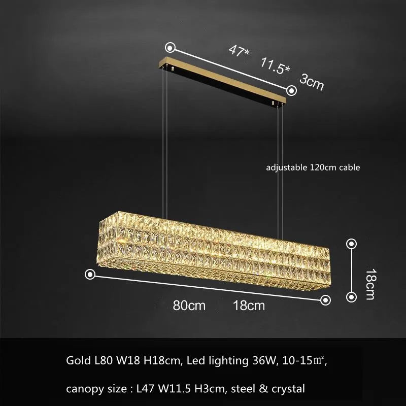Afralia™ Crystal LED Pendant Light: Luxury Steel Hanging Lamp for Modern Foyer, Dining Room