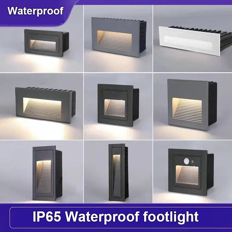 Afralia™ LED Embedded Wall Light for Outdoor Step&Stair, IP65 Waterproof Recessed Wall Lamp