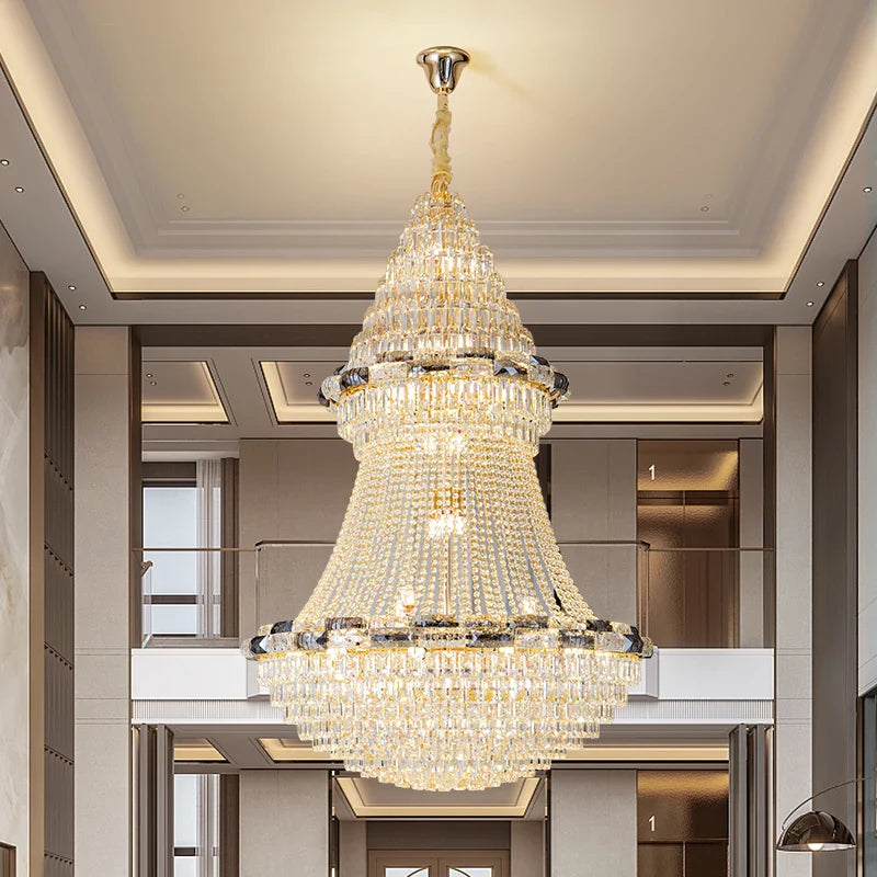 Afralia™ Crystal Chandelier: Elegant European Luxury Lighting for Living Room, Restaurant, and Bedroom