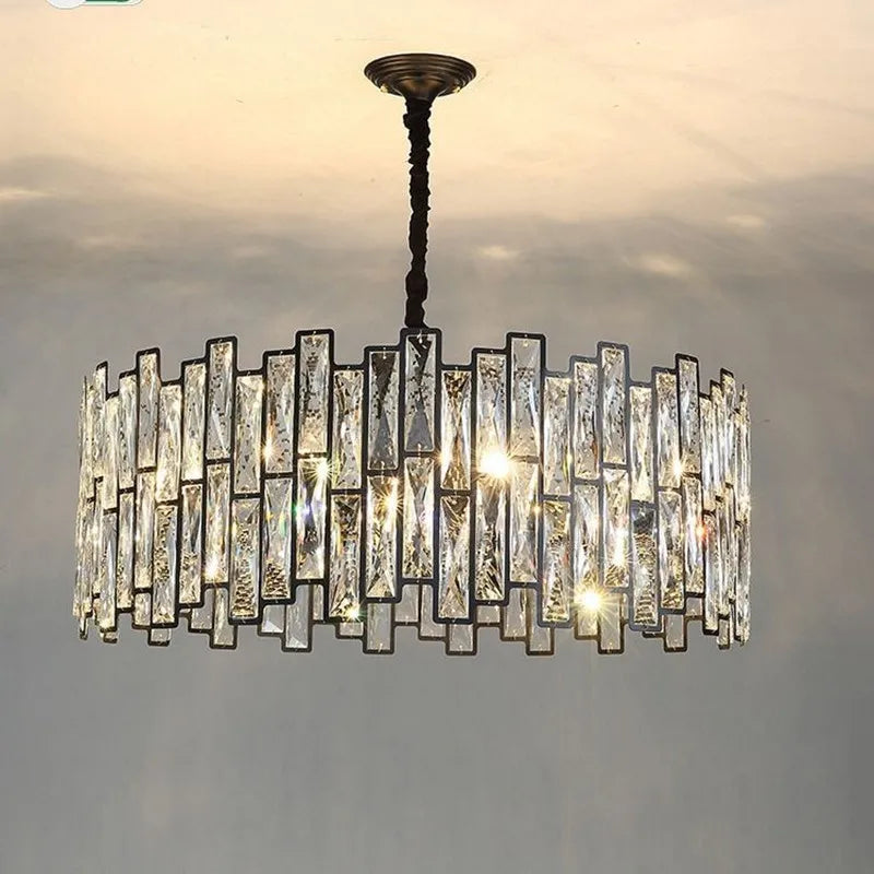 Afralia™ Luxury Crystal Chandeliers: Modern LED Pendant Lights for Living Room and Kitchen Island