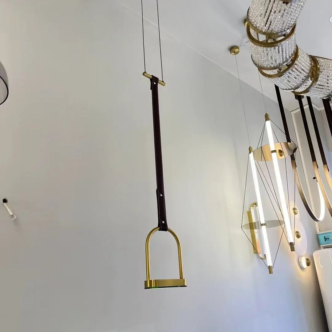 Afralia™ Art Minimalist Belt Pendant Light for Living Room and Bedroom