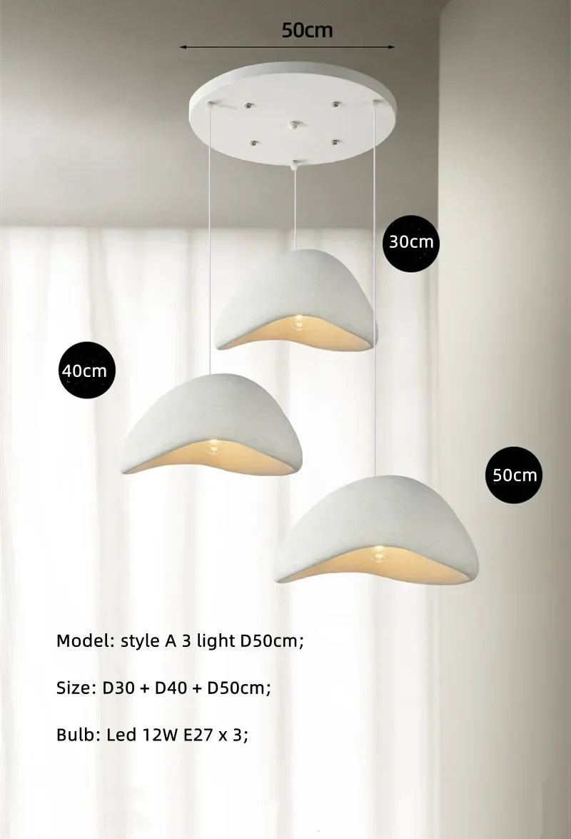 Afralia™ Nordic Wabi Sabi E27 LED Pendant Light for Minimalist Loft Ambiance