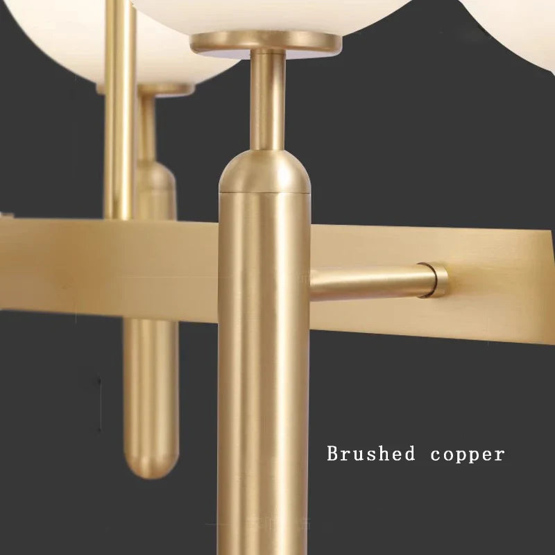 Afralia™ Glass Balloon Chandelier: Elegant Led Round Hanging Light for Luxury Dining Room