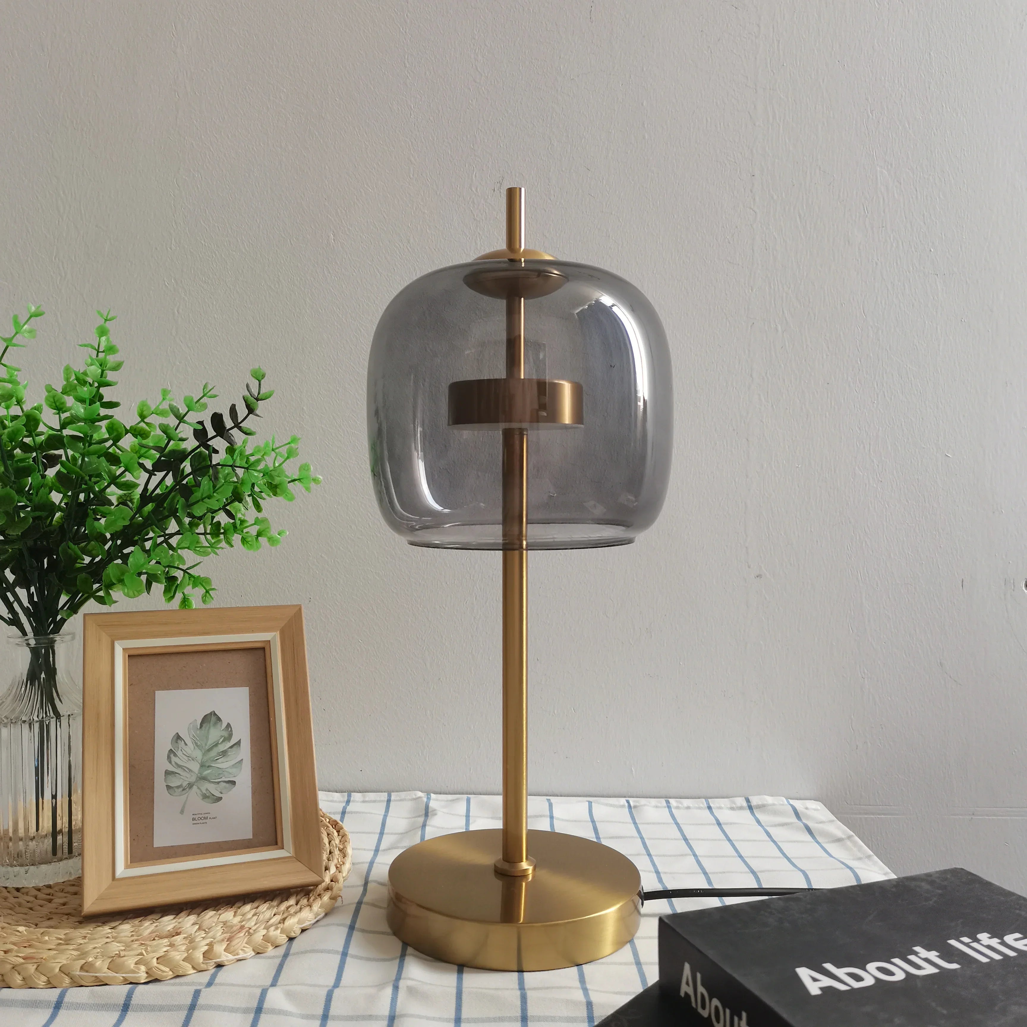 Afralia™ Glass Table Lamp: Modern Nordic Design for Living Room Bedroom, Gold Luxury Décor