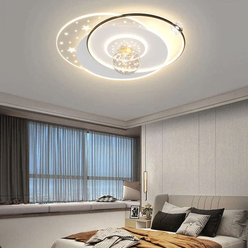 Afralia™ Nordic LED Ceiling Light with Stars Design for Modern Living Spaces