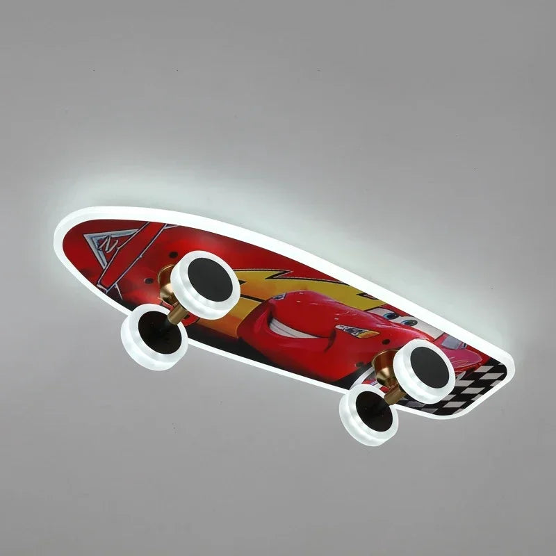 Afralia™ Skateboard Ceiling Lights: Modern Nordic Design for Children's Room, Boy/Girl Living Decor