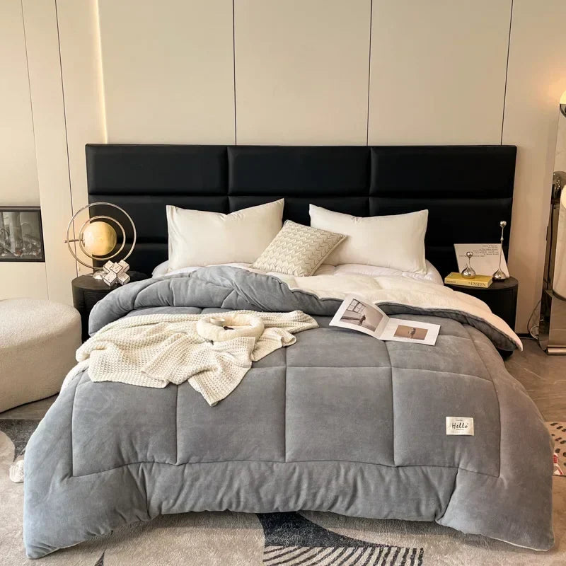 Afralia™ Winter Fleece Weighted Blanket Soft Warmth Comforter Duvet Core