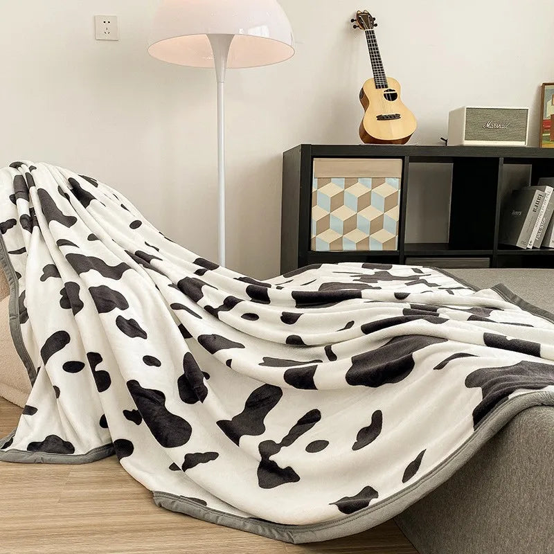 Afralia™ Milk Velvet Cartoon Printed Blanket: Multi Functional Skin-Friendly Winter Warm Bed Sheet