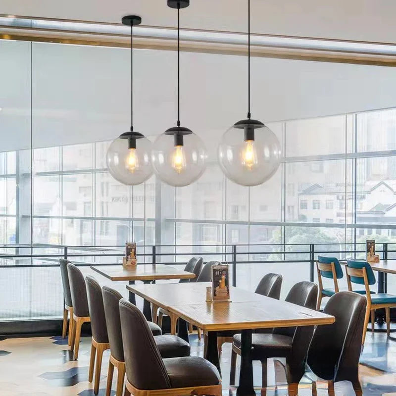 Afralia™ Nordic Glass Pendant Light - Modern Bubble Design - Vintage Industrial Style - E27 Fixture