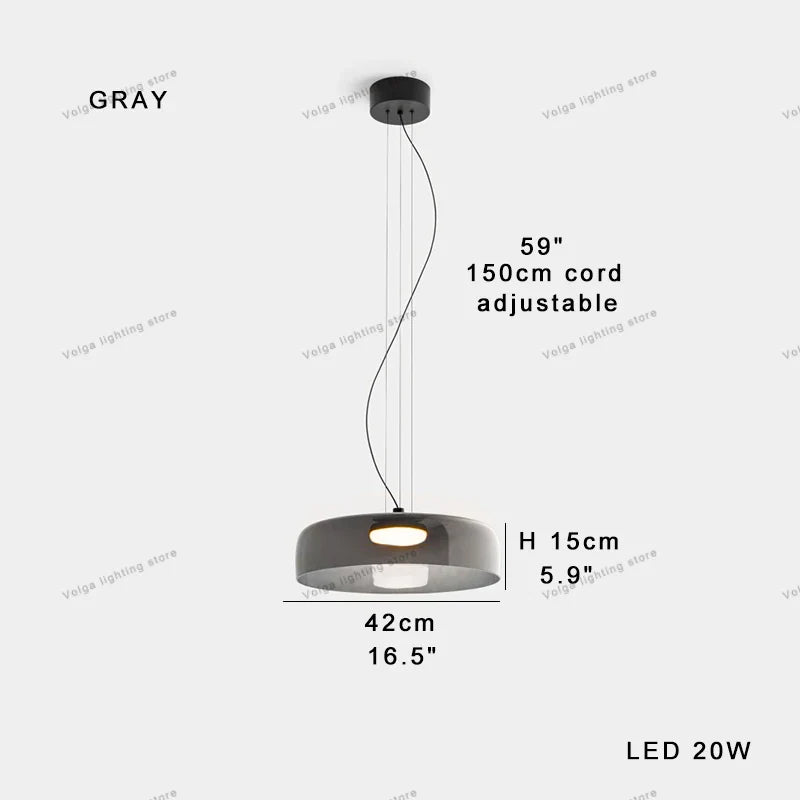 Afralia™ Nordic Glass Pendant Lights - Dimmable LED Ceiling Lamps for Dining Room
