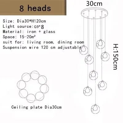 Afralia™ LED Chandelier: Modern Lighting for Living, Dining, and Staircase Areas