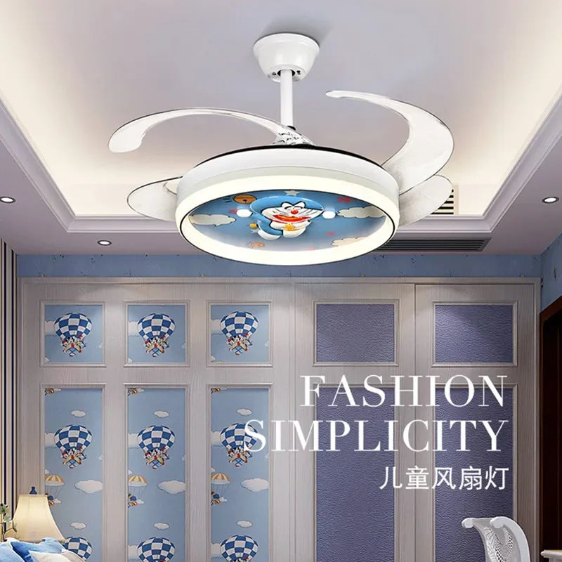 Afralia™ Dimmable Smart Home LED Ceiling Fan Light with Remote Control