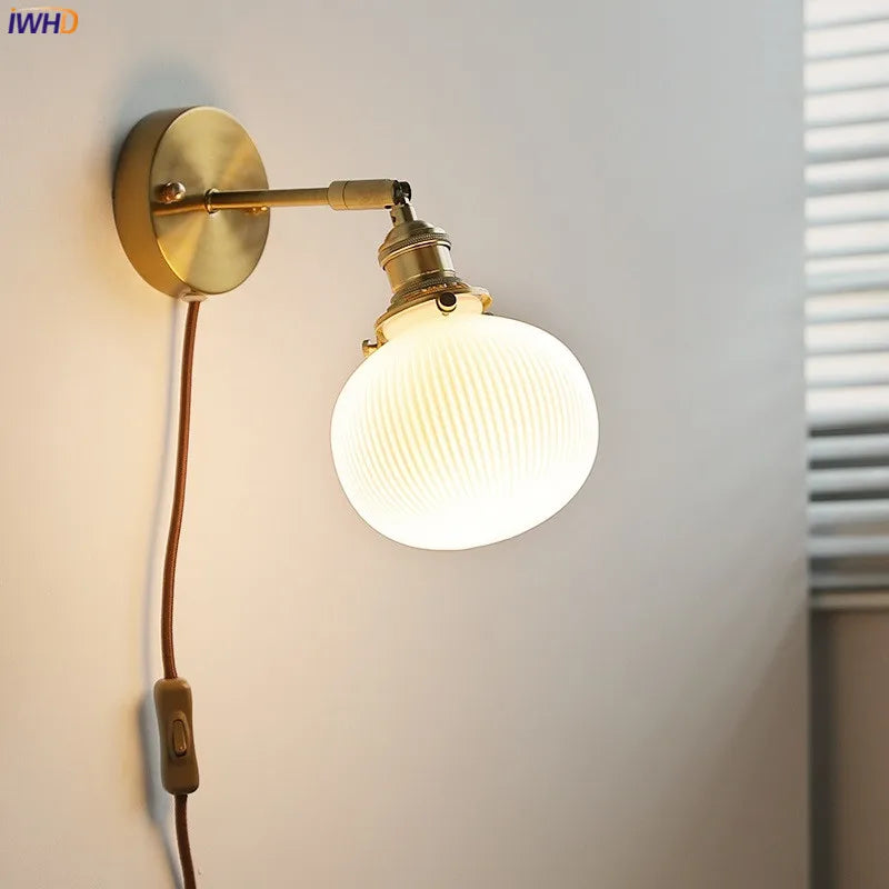Afralia™ Ceramic LED Wall Sconce Lamp for Bathroom Bedroom Living Room Mirror Lighting