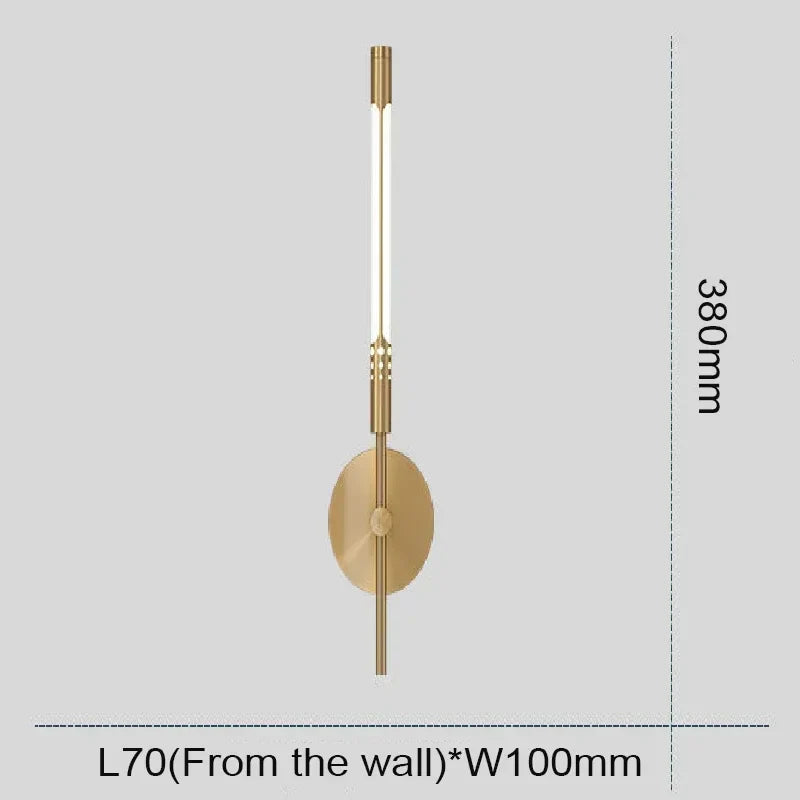 Afralia™ Nordic Copper Sconce LED Wall Lamp for Vintage Bedroom Decor